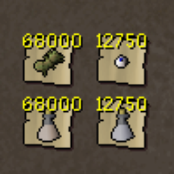 45-99 Herblore ( 12,750 Irit Potions & Eyes of Newt, 68,000 Lantadyme Potions & Potato Cactus) 1